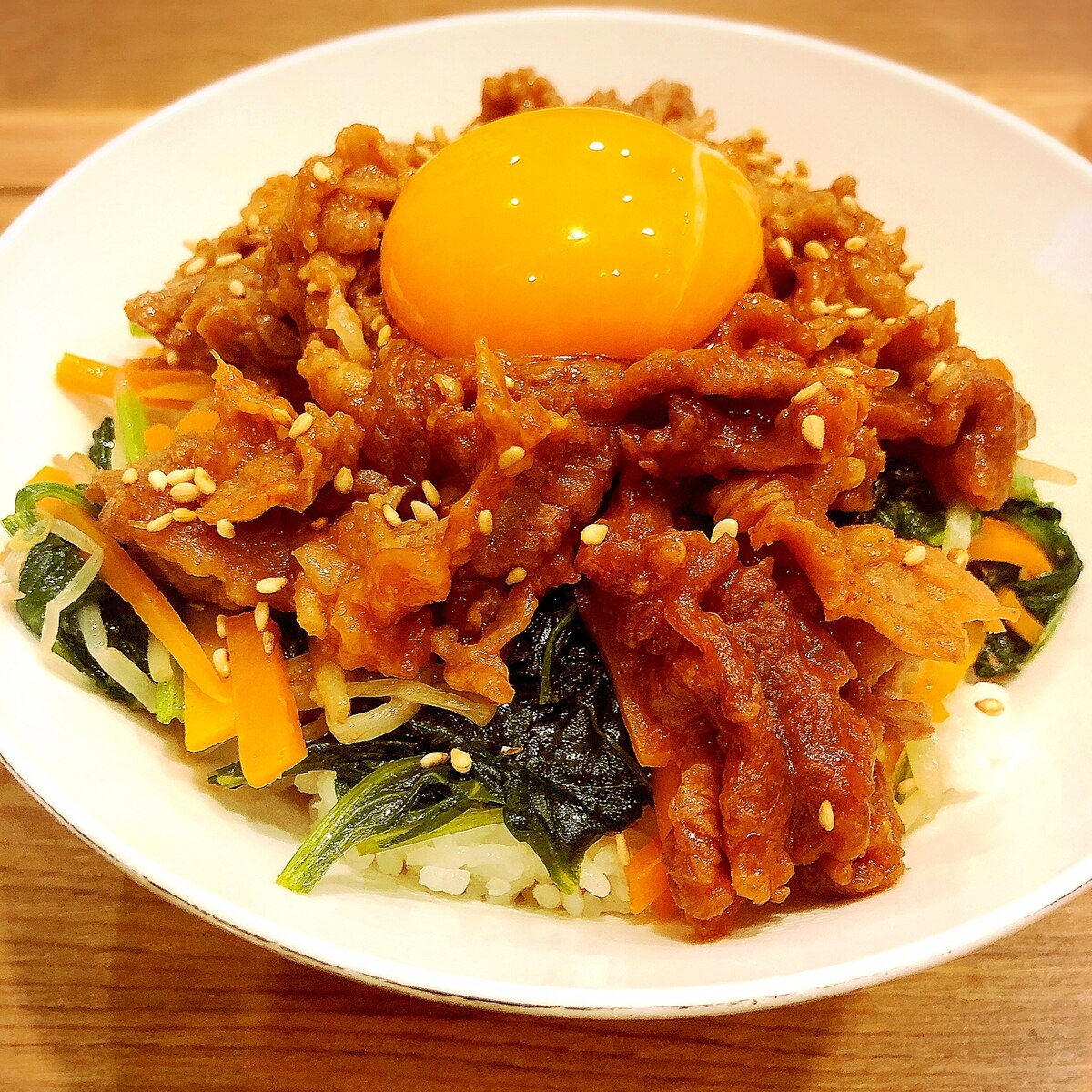 フライパンで簡単 ビビンバ丼 レシピ 作り方 By マッカロン 楽天レシピ